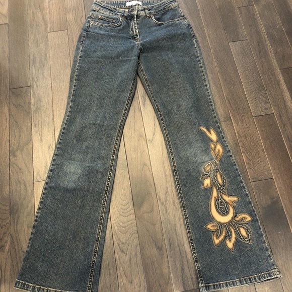 m.o.c. Denim - MOC Blue Jeans Floral Design size 28